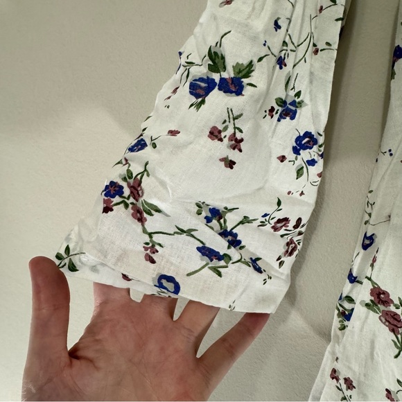 Eden & Olivia Semi-Shear 100% Cotton Colorful Floral Long Sleeve Size S - Picture 5 of 11